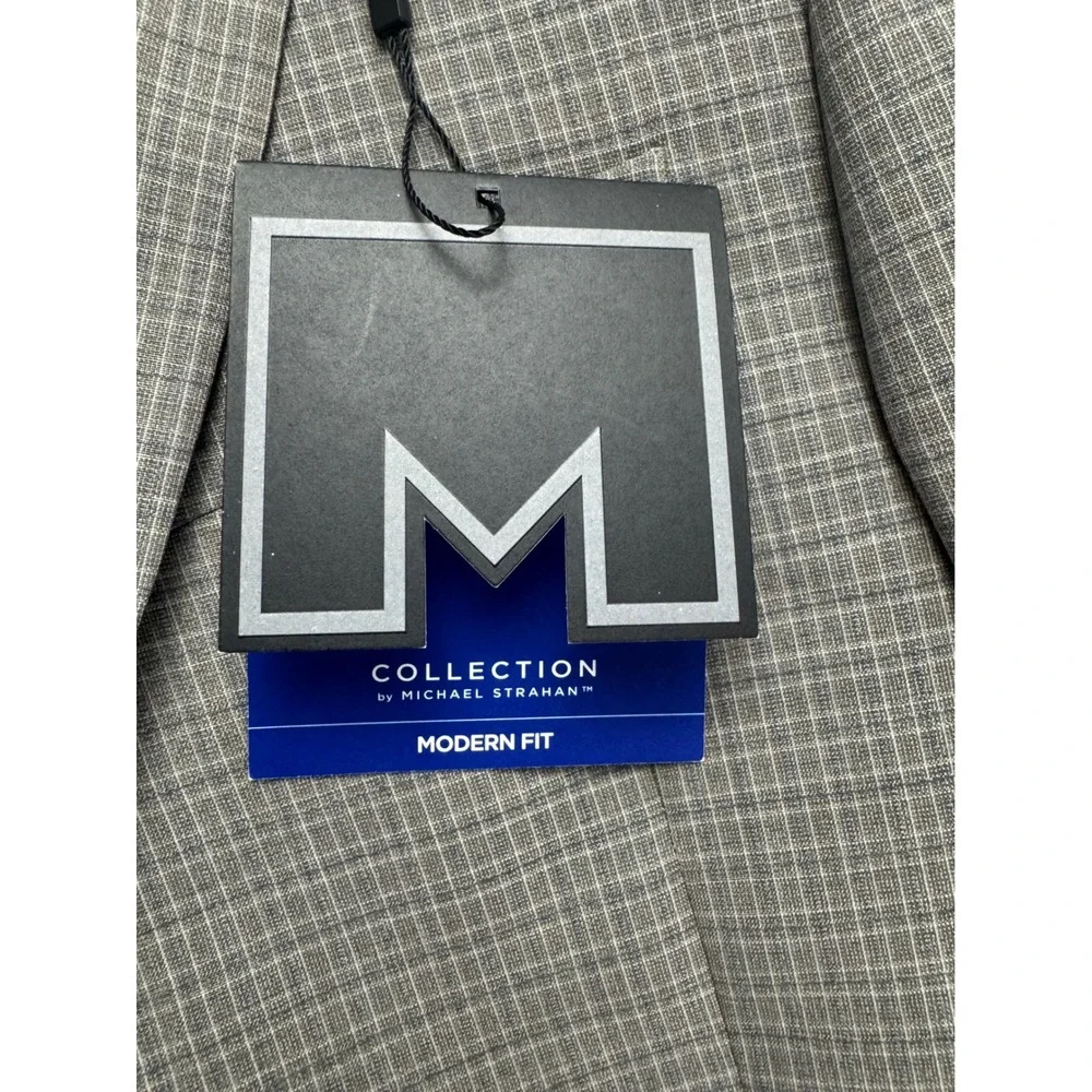 Michael Strahan Collection Modern Fit‎ Tan Blazer Suit Jacket Stretch 42R